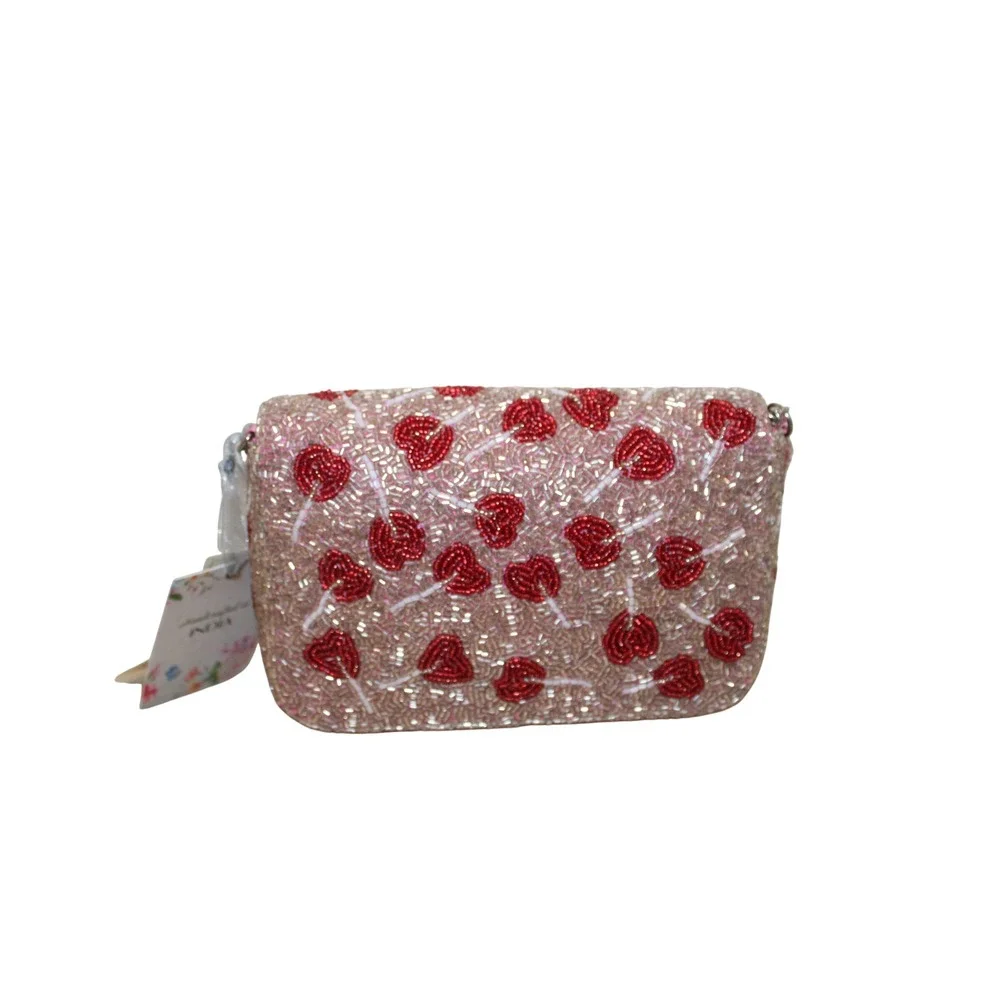 NWT Viral Beaded Lollipop Shoulder Bag Sequins Handmade‎ Wedding Formal Coquette